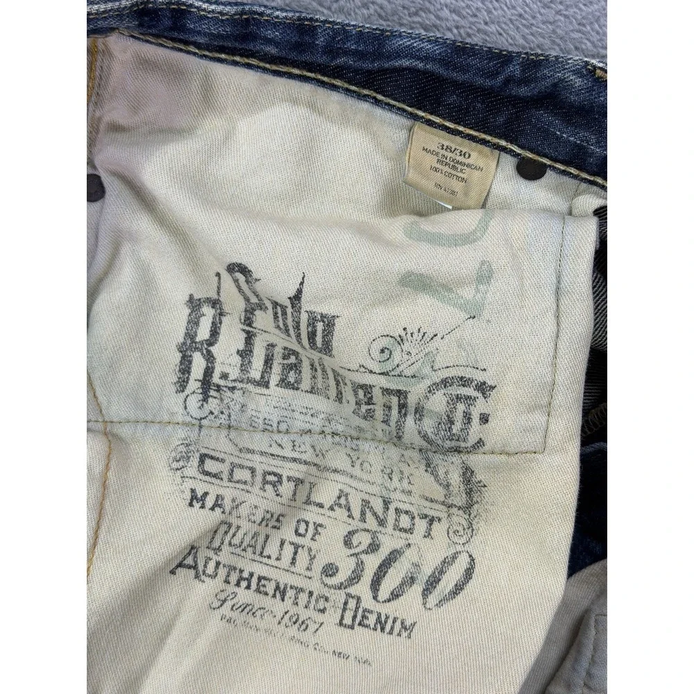 Polo Ralph Lauren Jeans Mens 38x30 Blue Cortlandt 300 Dark Wash Straight Relaxed